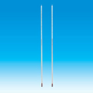 赤液棒状温度計 脚長 0-200℃ 450L