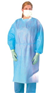 アイソレーションガウン 10枚入 NONJ27SMS3 ブルー