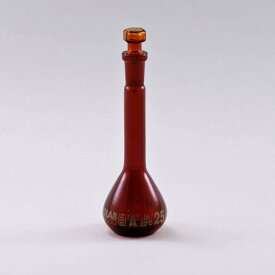 ISOLAB メスフラスコ 茶 25ml