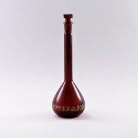 ISOLAB メスフラスコ 茶 200ml