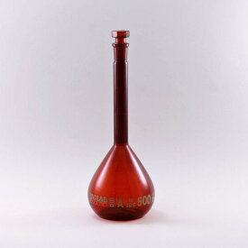 ISOLAB メスフラスコ 茶 500ml