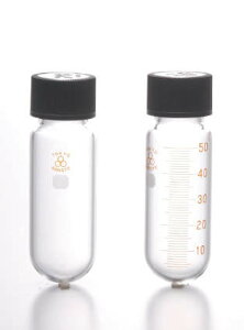三商印ねじ口遠沈管 キャップ付 丸底 50ml 目盛付