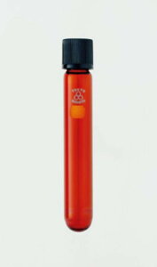 三商印ねじ口遠沈管 キャップ付 茶 丸底 10ml 目盛無し