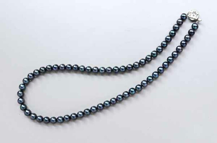 楽天市場】黒染あこや本真珠ネックレス（6.0～6.5mm）45cm : 光進shop