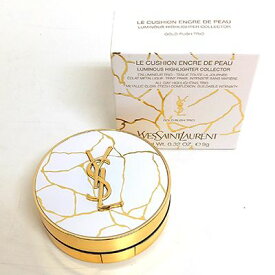 【中古】【未使用】YSL/イヴ・サンローラン アンクル ド ポー ルクッション ゴールドラッシュ ハイライター 9g 限定品 チーク/フェースカラー