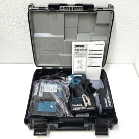 【中古】●未使用● マキタ/makita 18V 充電式 インパクトドライバ TD173DRGX 電動工具 ドライバー [バッテリ×2・充電器・ケース付] 青 ブルー フル