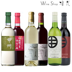 甲州ワイン 飲み比べ 6本セット お中元 お歳暮 母の日 父の日 ギフト 現行ヴィンテージ お祝い 誕生日 ありがとう 熨斗 プレゼント ワインセット 日本ワイン 赤ワイン ポリフェノール 白ワイ