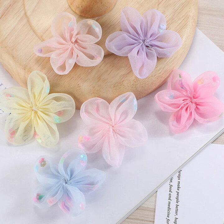 楽天市場】☆送料無料☆フラワーモチーフ10個セット 直径約5.2cm 