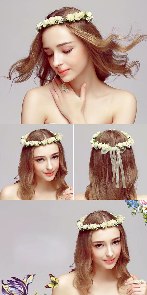 ★定型外郵便可★ドレス花冠花かんむりヘアアクセサリーフラワーティアラクラウンフォーマル女の子子どもドレス結婚式リングガール用キッズウエディング花かんむり綺麗花冠フラワー花冠ウエディング花冠ティアラ★限定セール返品交換不可★