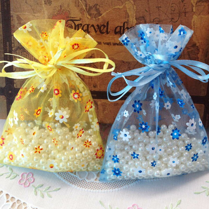 楽天市場 枚 巾着袋11x15cm 花のかわいいオーガンジー巾着袋 ラッピング用品 袋 イベント プチギフト プレゼント 結婚式 誕生日 ラッピング オーガンジーポーチ ジュエリーの保存 父の日 母の日 クリスマス等各種パーティーの引き出物やプレゼントに 景品 Kosin