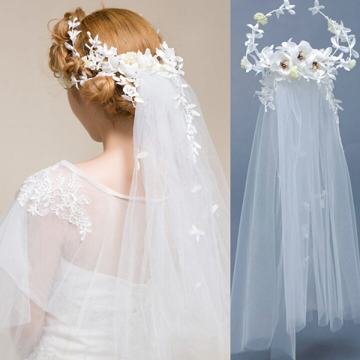 楽天市場 3点以上1点1590円 税別 送料無料 ウェディングベール フラワーベール ショートベール 花冠ベール 結婚式 ウェディングドレス 花嫁 挙式 ドレス花冠 花かんむり フラワーティアラ ウエディング花かんむり フラワー花冠 ウエディング花冠ベール Kosin