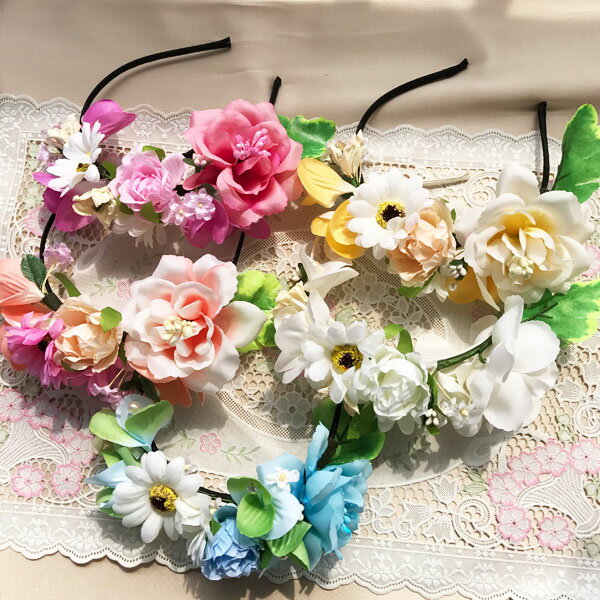 楽天市場 3点以上1点580円 税別 ヘッドドレス カチューシャ花冠 ブライダル花冠 花かんむり フラワー 造花 ガーデンウェディング花冠 ナチュラル ヘアアクセサリー ウエディング パーティー 花冠 結婚式 二次会 演奏会 クリスマス イベント 舞台 髪飾り Kosin
