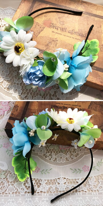 楽天市場 3点以上1点590円 税別 ヘッドドレス カチューシャ花冠 ブライダル花冠 花かんむり フラワー 造花 ガーデンウェディング花冠 ナチュラル ヘアアクセサリー ウエディング パーティー 花冠 結婚式 二次会 演奏会 クリスマス イベント 舞台 髪飾り