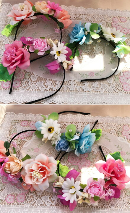 楽天市場 3点以上1点590円 税別 ヘッドドレス カチューシャ花冠 ブライダル花冠 花かんむり フラワー 造花 ガーデンウェディング花冠 ナチュラル ヘアアクセサリー ウエディング パーティー 花冠 結婚式 二次会 演奏会 クリスマス イベント 舞台 髪飾り