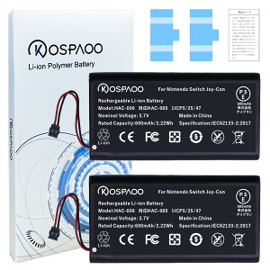 y2ZbgzKOSPAOO for Nintendo Switch Joy-Con obe[ e600mAh 14% 3.7V HAC-006dr PSEF KpHAC-015/HAC-016@ ݊Cp Rechargeable Li-ion Battery Eቷϐ 600`800TCN 
