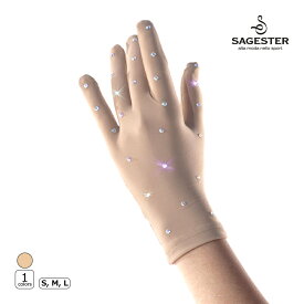 SAGESTER アクセサリー 522SW ストーン付き手袋 フィギュアスケート【ラッピング可】 -NP/TC
