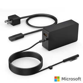 純正新品 マイクロソフト Microsoft Surface Laptop 2/3/4/5 Pro3 Pro4 Pro5 Pro6 Pro7 Pro8 Pro9 Pro X Surface Book (Core-I5 I7)Surface Book用 65W ACアダプター 15V 4A 1706に対応 PC電源 PSE規格 USB 2.0コネクタ 充電器 パソコン電源 PC電源供給 電源ケーブル付