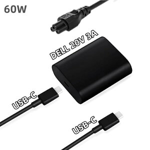 Vi f Dell XPS 13 Plus 9320 9340 9440 Latitude 7320 7330 7420 7430 9420 9520 5330 2-in-1p ACA_v^[ 60W USB-C GaN USFF ACA_v^[ DA60NM200 LA60NM200 HA60NM200Ή TYPE-C dP[u PCd p\Rd 