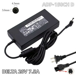 Vi Delta ADP-150CH D 20V 7.5A 150W ACA_v^[For MSI Katana GF76 GF66 Ή PCd PSEKi RlN^[4.5*3.0mm isj[d p\Rd dP[u E25W21V00XZ