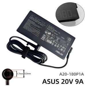 Vi ASUS 20V 9A A20-180P1A ACA_v^[ASUS ROG Zephyrus G14 GA401 V[Y M GM501 V[Y ROG Zephyrus S GX531 V[Y GA401IV GA502 GA502D GA502DUp180W ACA_v^[ AD180-00E 6.0*3.7mmUisjm[gPCp