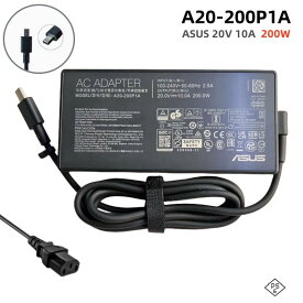 純正新品 ASUS 20V 10A ADP-200JB K A20-200P1A ACアダプターASUS ROG Strix G16 GU605 GA605 GA605WI GA605WV Gaming A14 A16 FA401WV FA401UV FA608 FA608WV用200W ACアダプター 特殊方形 四角コネクタ ノートPC用PSE 充電器 パソコン電源ケーブル
