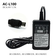 ソニー純正 AC-L100 8.4V 1.7A電源アダプター ダミーバッテリー式ビデオカメラ用充電器 HXR-MC1500C MC25…