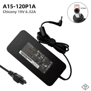 Vi CHICONY 19V 6.32A A15-120P1A A120A047P For ASUS FX506 FX516 N56VZ N76 GL552VW TUF Gaming FX/FA/FZ ROG Strix? VivoBook̈ꕔp ACA_v^[ ADP-120ZB BB PA-1121-04 N120W-02݊ PCd PSE RlN^[5.5*2.5mm [d p\