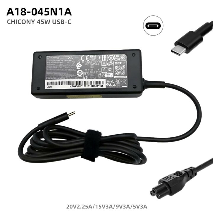 楽天市場】純正新品 CHICONY 20V2.25A/15V3A/9V3A/5V3A Acer 