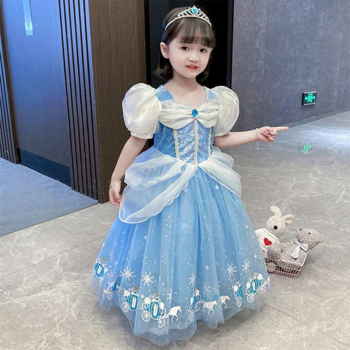 楽天市場】【豪華5点セット】シンデレラ ドレス キッズ 衣装 子供 半袖 