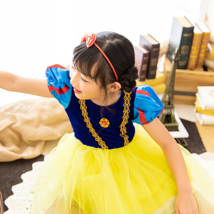 楽天市場】【カチューシャリボン付き】白雪姫 ドレス 子供用 スノー 