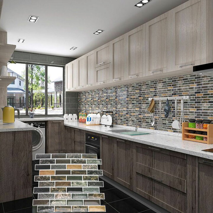 楽天市場 壁 シール タイル キッチン Diy おしゃれ 壁紙 ステッカー 浴室 防水 オシャレ ウォールステッカー レンガ 3d 部屋 インテリア いいひ 楽天市場店