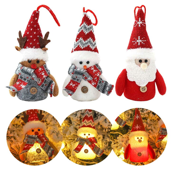 楽天市場】【3点セット】クリスマス ツリー オーナメント サンタ 飾り 
