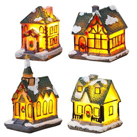 【4点セット】クリスマス 雑貨 置物 室内 飾り付け 雑貨 インテリア 小物 部屋 小物 LED ライト 装飾 置物 クリスマスパーティー 北欧 お洒落 オシャレ