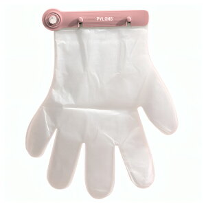 \期間限定P10倍/使い捨て手袋 ホルダー ワンタッチ クリップ 100枚 ホルダー付き 調理用 片手 ストッカー 付け替え簡単 ポリエチ手袋 使い捨て 手袋 簡単装着 調理用手袋 交換用 両面テープ