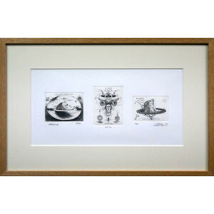 多賀 新「Salome・Prism・Key(蔵書票)」エッチング(銅版画)限定サイン入り 江戸川乱歩表紙画で著名 真作保証 小竹美術