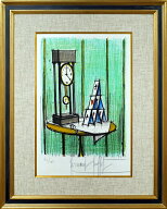 ベルナール　ビュッフェ（Bernard　BUFFET）「トランプの城」リトグラフ　限定サイン入り　小竹美術　真…