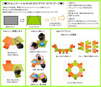 テレビ番組「おはよう朝日です」で紹介!【E-ko】【いーこイーコ】【EKT-00047】子供用テーブル机デスクミニデスク【子供家具】【Kidsキッズ】【キッズデザイン賞】入園式【ナチュラル】【オレンジ】【グリーン】プレゼントお祝い誕生日