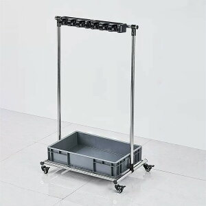 モップホルダー 箒ホルダー モップ排水ラック 掃除用具 収納 掃除用具入れ 移動式 掃除用具収納ラック キャスター付き 清掃カート 業務用 掃除 ツールカート ホテル 工場 学校 会社 病院用