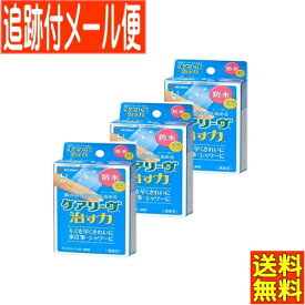 【3個セット】ニチバン ケアリーヴ治す力防水 Lサイズ9枚 【メール便送料無料/3個セット】