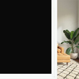 KTJ 窓ガラスフィルム 窓遮光シート 窓 目隠し 完全遮光 プライバシー対策 目隠しシート 外から見えない 遮光フィルム 窓飾りシート 窓用フィルム 断熱フィルム 窓ガラスuvカット ガラス飛散防止 防犯対策 幅44～90cm すりガラスブラック