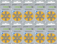 Powerone パワーワン 補聴器用空気電池 PR536 (10) 10パックセット （60粒） [送料無料] [黄色（イエロー…