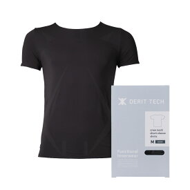 デリットテック メンズ 機能性インナーウェア クルーネック 半袖シャツ DERIT TECH