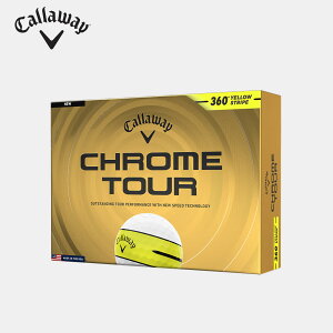 �y2026�N�ŐV���f���z�L�����E�F�C CHROME TOUR 360°YELLOW STRIPE �N�����c�A�[ �C�G���[ �X�g���C�v �{�[�� �S���t�{�[�� 1�_�[�X(12��) Callaway
