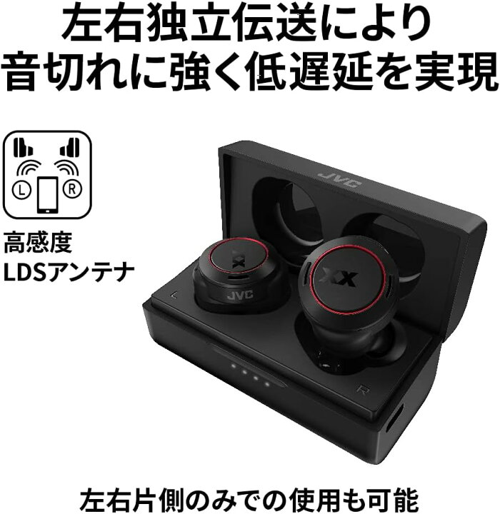 楽天市場】JVC ノイズキャンセリング完全ワイヤレスイヤホン 重低音 HA 