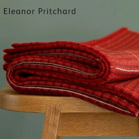 北欧 インテリア 雑貨 Eleanor Pritchard (エレノア プリチャード）ブランケット Akenfield レッド 140x160cm ウール100% 膝掛け おしゃれ 赤