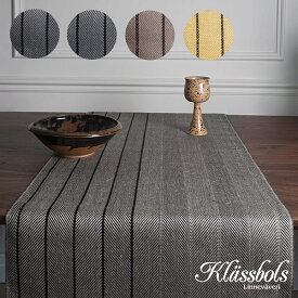 北欧 インテリア 雑貨 Klassbols（クラスボルス）Gardet テーブルランナー 50×150cm テーブルクロス テーブルマット おしゃれ リネン100% シンプル ボーダー