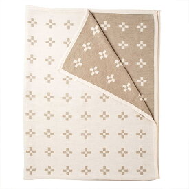 北欧 インテリア 雑貨 クリッパン シュニールコットン シングルブランケット 【マーガレットローズ　グレー】【シャーンスンド　エクリュ】 140×180cm ベッドカバー ベッドシーツ シングル オーガニック 毛布 可愛い ギフト プレゼント KP892155