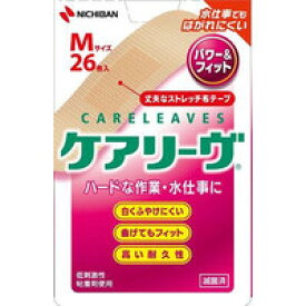 【本日楽天ポイント4倍相当】【送料無料】ニチバン株式会社ケアリーヴ　パワー＆フィット　Mサイズ　26枚入【CPT】【△D】