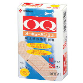 【本日楽天ポイント4倍相当】ニチバン救急絆創膏　オーキューバンエコ　Mサイズ26枚入【RCP】【北海道・沖縄は別途送料必要】【CPT】