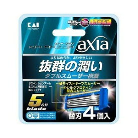 【本日楽天ポイント4倍相当】【送料無料】【P1124】貝印カミソリ株式会社カイレザー axia 替刃 ( 4コ入 )【△】【CPT】